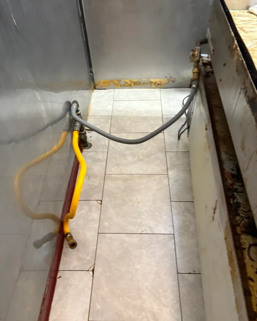 Exhaust duct after cleaning
