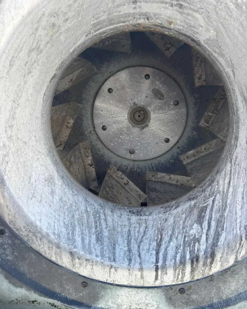 Exhaust fan after cleaning